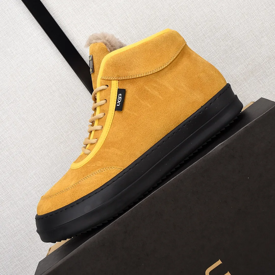 PP520🛜🛜🛜【ugg】The upper is made of waterproof nubuck, real wool lining, and non-slip rubber sole. Warm and comfortable, a must-have in winter! Men's size 38-44 (custom-made size 45 is non-refundable).